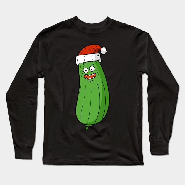 santa pickle Long Sleeve T-Shirt by JJadx